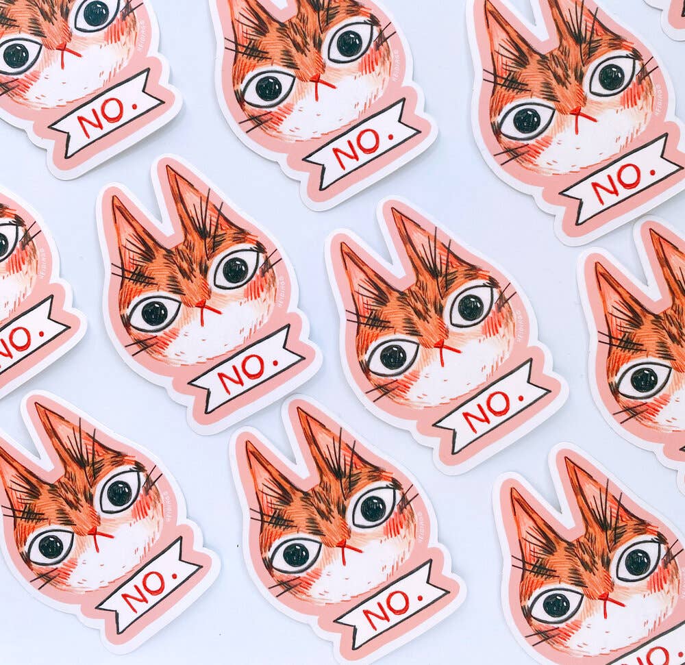 No Cat Sticker